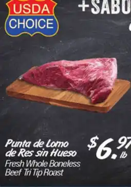 El Super Fresh Whole Boneless Beef Tri Tip Roast offer