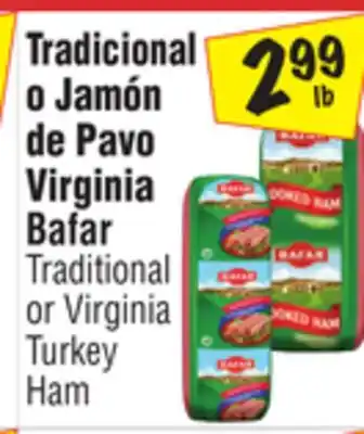 El Super Bafar Traditional or Virginia Turkey Ham offer