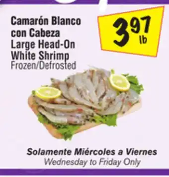 El Super Large Head-On White Shrimp offer