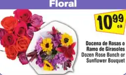 El Super Dozen Rose Bunch or Sunflower Bouquet offer