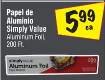 El Super Simply Value Aluminum Foil offer