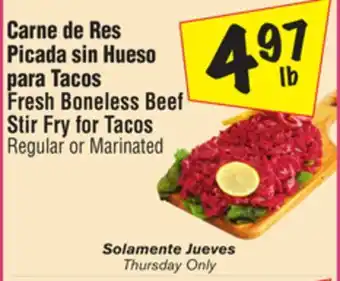 El Super Fresh Boneless Beef Stir Fry for Tacos offer