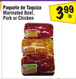 El Super Marinated Beef, Pork or Chicken offer