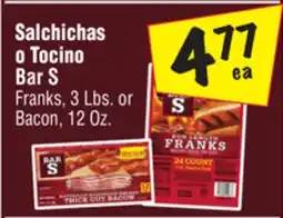 El Super Franks, 3 Lbs. or Bacon, 12 Oz offer