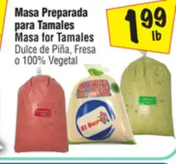 El Super Masa Tamales Dulce de Piña, Fresa o 100% Vegetal offer