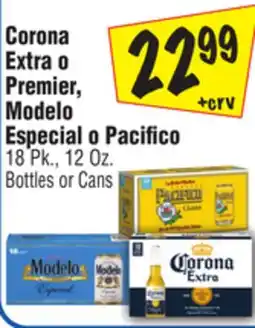 El Super Corona Extra o Premier, Modelo Especial o Pacifico offer