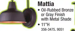 Menards Patriot Lighting Mattia Oil-Rubbed Bronze Outdoor Wall Light offer