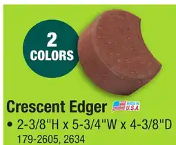 Menards 2-3/8 x 5-3/4 x 4-3/8 Gray Crescent Edger Block offer