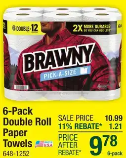 Menards Brawny Pick-A-Size Paper Towels - 6 Double Rolls offer