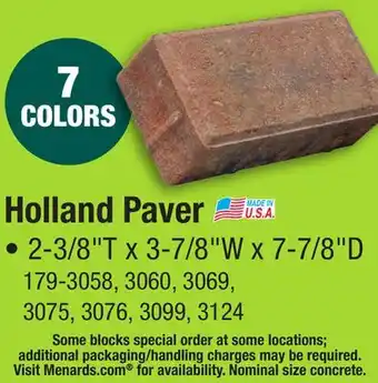 Menards 4 x 8 Charcoal Holland Paver offer