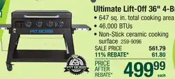 Menards Pit Boss Ultimate Lift-Off 4-Burner Propane Gas Griddle offer