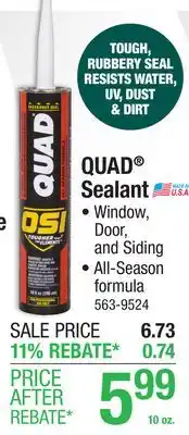 Menards OSI QUAD White Color 001 Window, Door & Siding Sealant - 10 oz offer