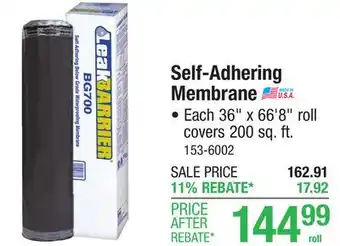 Menards LeakBarrier BG700 Self-Adhering 36 X 66' 8 Foundation Membrane (200 sq ft) offer