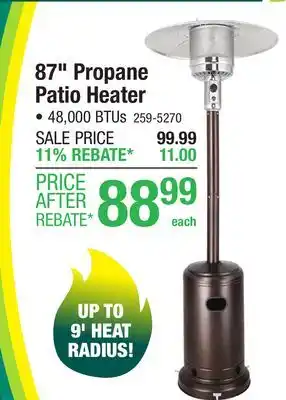 Menards Backyard Creations 87 Propane Outdoor Patio Heater offer