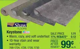 Menards Shaw Keystone Axis Frieze Carpet 12ft. Wide offer