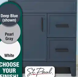 Menards St. Paul Roslin 30W x 21-3/4D Deep Blue Bathroom Vanity Cabinet offer