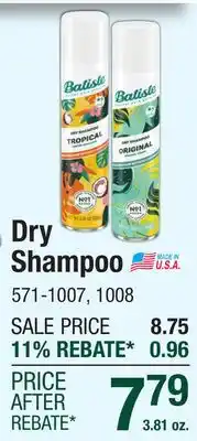 Menards Batiste Tropical Dry Shampoo - 3.81 oz offer