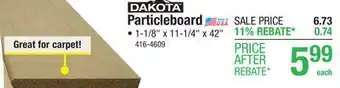 Menards Dakota Ready-to-Finish Particleboard 1-1/8 x 11-1/4 x 42 Stair Tread offer