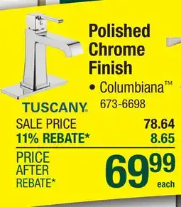 Menards Tuscany Columbiana One Handle 4 Centerset Polished Chrome Bathroom Sink Faucet offer