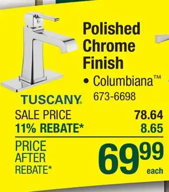 Menards Tuscany Columbiana One Handle 4 Centerset Polished Chrome Bathroom Sink Faucet offer