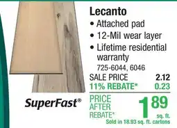 Menards SuperFast Lecanto Foothills 7 x 48 Floating Luxury Vinyl Plank Flooring (18.93 sq.ft/ctn) offer