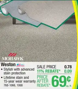 Menards Mohawk Weston Bridle Frieze Carpet 12 ft. Wide offer