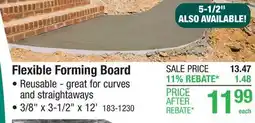 Menards White Flexible Forming Board offer