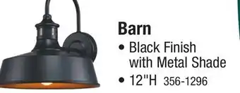 Menards Patriot Lighting Barn Black Motion Sensor Outdoor Security Wall Light offer