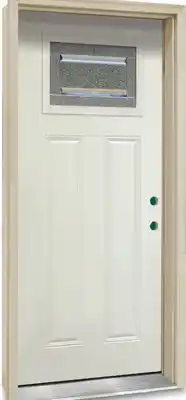 Menards Mastercraft Jolie 32W x 80H Primed Steel Mission Lite Prehung Exterior Door - Right Inswing offer