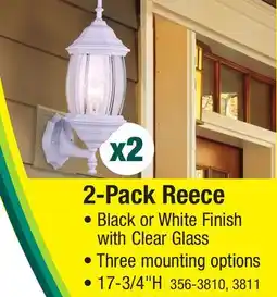 Menards Patriot Lighting Reece Black Outdoor Wall Light - 2 Pack offer