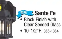 Menards Patriot Lighting Sante Fe Black 1-Light Motion Sensor Outdoor Wall Light offer