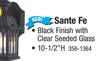 Menards Patriot Lighting Sante Fe Black 1-Light Motion Sensor Outdoor Wall Light offer