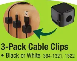 Menards MaxEnergy Cable Clips with Magnetic Closure 3 Pack - Black offer