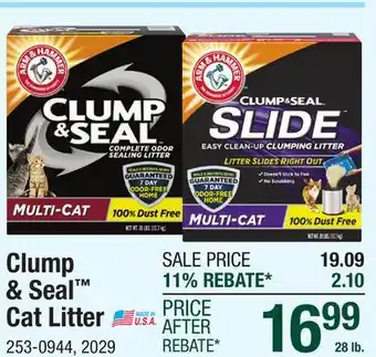 Menards Arm & Hammer Clump & Seal Multi-Cat Clumping Cat Litter - 28 lbs offer