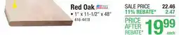 Menards Mastercraft Ready-to-Finish Red Oak 1 x 11-1/2 x 48 Stair Tread offer