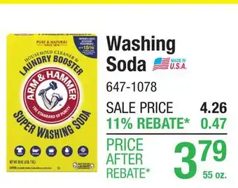 Menards Arm & Hammer Super Washing Soda Powder Laundry Detergent Booster - 55 oz offer