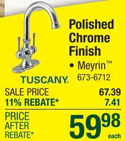 Menards Tuscany Meyrin Two Handle 4 Centerset Polished Chrome Bathroom Sink Faucet offer