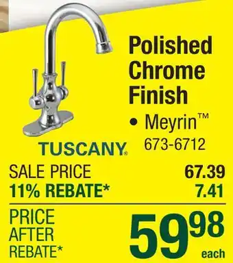 Menards Tuscany Meyrin Two Handle 4 Centerset Polished Chrome Bathroom Sink Faucet offer