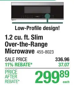 Menards Criterion 1.2 cu.ft. Stainless Steel Over-the-Range Microwave offer