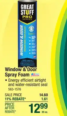 Menards GREAT STUFF PRO Window & Door Expanding Spray Foam - 20 oz offer