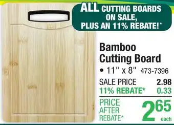 Menards Cook Savvy 11 x 8 Bamboo Cutting Board offer