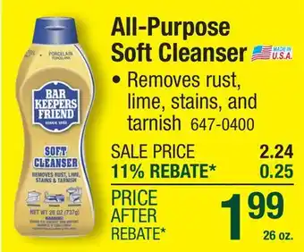 Menards Bar Keepers Friend Liquid All-Purpose Soft Cleanser - 26 oz offer