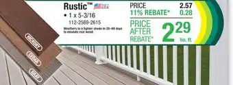 Menards UltraDeck Rustic 8' Gray Low-Maintenance Composite Decking offer