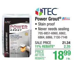 Menards TEC Power Grout 550 Light Buff - 7 lbs offer