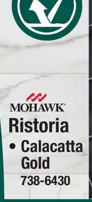 Menards Mohawk Ristoria Calacatta Gold 12 x 24 Porcelain Floor and Wall Tile offer