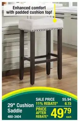 Menards Home 2 Office 29 Cushion Saddle Barstool offer