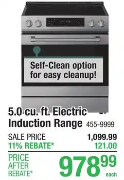 Menards Criterion 30 5.0 cu.ft. Stainless Steel Electric Induction Slide-In Range (Smooth Top) offer