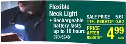 Menards Luma Bright Flex-Lite Pro 200 Lumen Rechargeable Flexible Neck Light offer