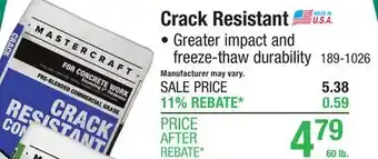 Menards Crack Resistant Concrete Mix - 60 lbs offer