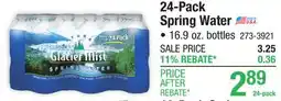 Menards Glacier Mist Natural Spring Bottled Water - 24 Pack offer